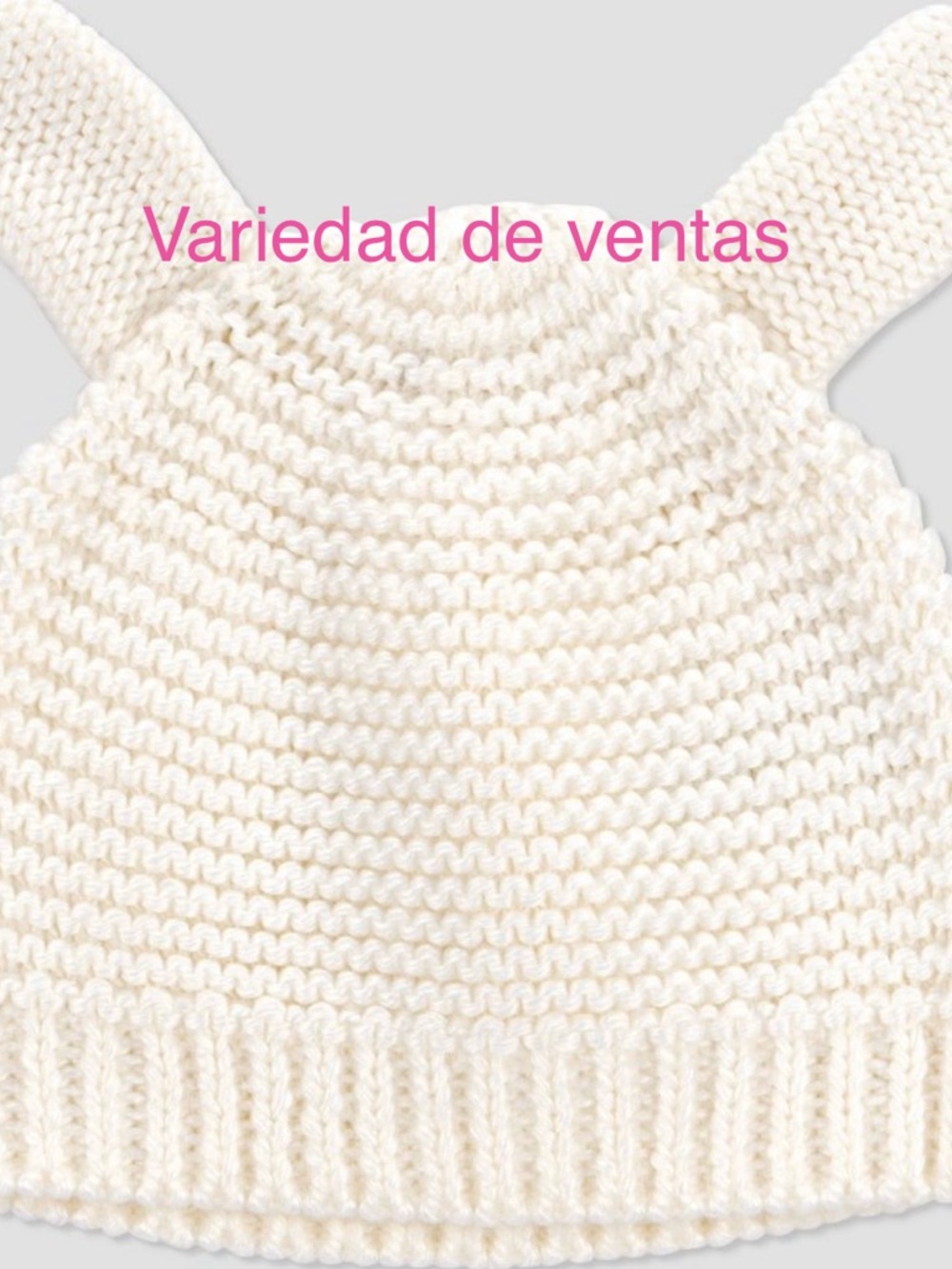 Cream Knit Baby Hat